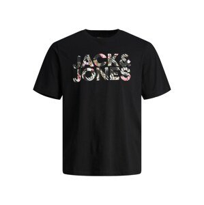 JACK & JONES Tričko 'JEFF'  tmavosivá / svetlozelená / svetloružová / čierna