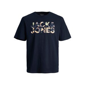 JACK & JONES Tričko 'JEFF'  svetlobéžová / námornícka modrá / šafránová / pastelovo zelená