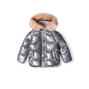 MINOTI Zimná bunda  béžová melírovaná / strieborná