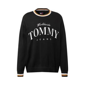 Tommy Jeans Sveter 'VARSITY'  červená / čierna / biela