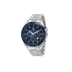 Maserati Analógové hodinky 'Traguardo'  námornícka modrá / strieborná / biela