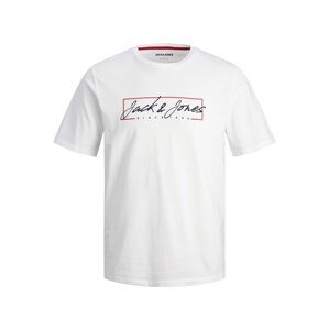 JACK & JONES Tričko 'ZURI'  svetločervená / čierna / biela