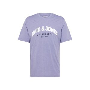 JACK & JONES Tričko 'BRAD'  námornícka modrá / levanduľová / biela