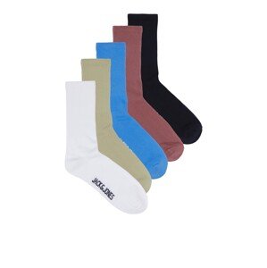 JACK & JONES Ponožky 'HUGO'  námornícka modrá / kráľovská modrá / pastelovo zelená / ružová / biela