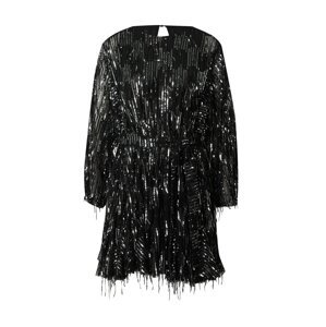 Ibana Kokteilové šaty 'Frosty'  čierna / strieborná