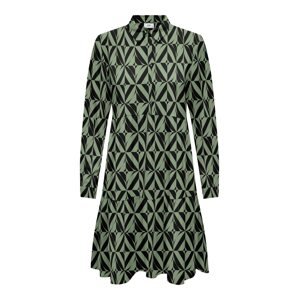 JDY Košeľové šaty 'Piper'  zelená / čierna