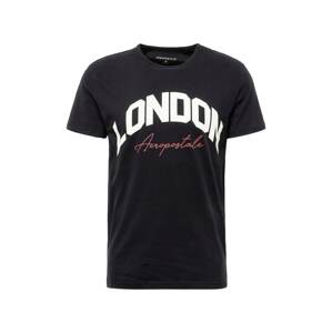AÉROPOSTALE Tričko 'LONDON'  pitaya / čierna / biela