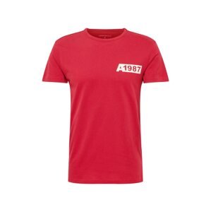 AÉROPOSTALE Tričko 'A1987'  červená / biela
