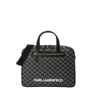 Karl Lagerfeld Kufrík  čierna / šedobiela
