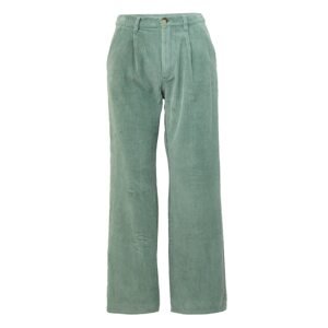 QS Plisované nohavice  zelená