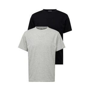 ABOUT YOU Tričko 'Lio Shirt'  sivá melírovaná / čierna