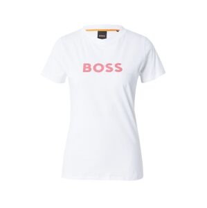 BOSS Orange Tričko  ružová / biela
