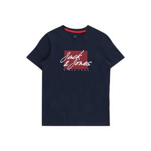 Jack & Jones Junior Tričko 'ZURI'  námornícka modrá / červená / biela