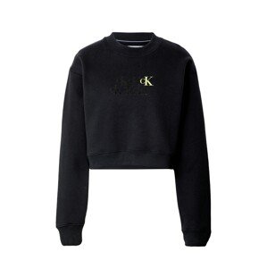 Calvin Klein Jeans Mikina  svetložltá / čierna