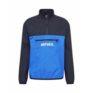 Nike Sportswear Prechodná bunda  modrá / čierna / biela