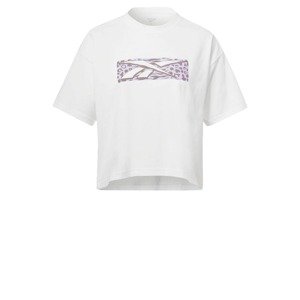 Reebok Funkčné tričko  fialová / čierna / biela