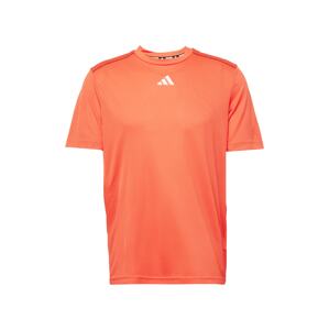 ADIDAS PERFORMANCE Funkčné tričko 'Workout Base Logo'  oranžová / čierna / biela