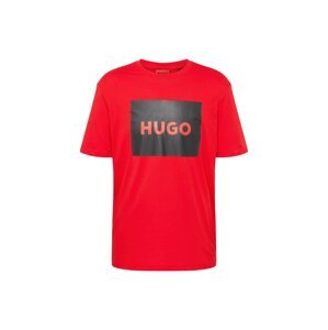 HUGO Red Tričko 'Dulive'  jasne červená / čierna