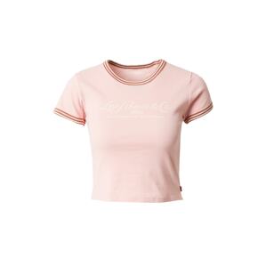 LEVI'S ® Tričko 'Graphic Ringer Mini Tee'  pastelovo ružová / hrdzavo červená / biela