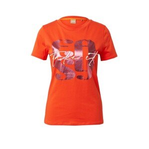 BOSS Orange Tričko 'Elogo'  fialová / oranžová / biela