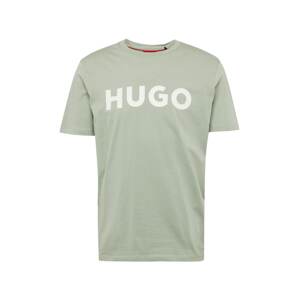 HUGO Red Tričko 'Dulivio'  pastelovo zelená / biela