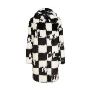 Karl Lagerfeld Zimný kabát 'Check'  čierna / biela