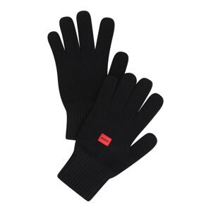 HUGO Red Prstové rukavice 'Waff'  červená / čierna
