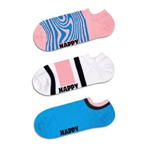 Happy Socks Ponožky 'Dizzy No Show'  modrá / svetloružová / biela