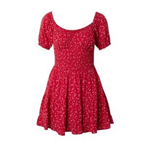 HOLLISTER Letné šaty  červená / biela