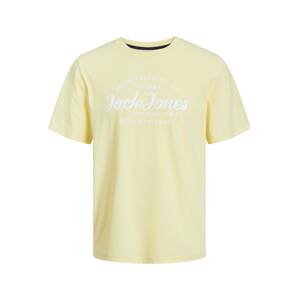JACK & JONES Tričko 'FOREST'  žltá / biela