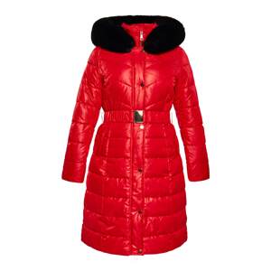 faina Zimný kabát  ohnivo červená / čierna