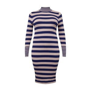 Vero Moda Curve Pletené šaty 'MAXINE'  námornícka modrá / svetlofialová