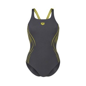 ARENA Športové jednodielne plavky 'REFLECTING'  žltá / antracitová