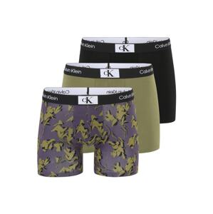 Calvin Klein Underwear Krojové nohavice  olivová / fialová / čierna / šedobiela