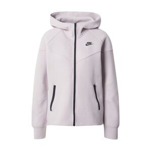 Nike Sportswear Tepláková bunda 'Tech Fleece'  pastelovo fialová / čierna