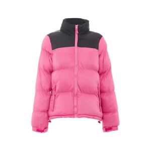 FUMO Zimná bunda  ružová / čierna