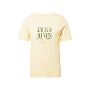 JACK & JONES Tričko 'LUCCA'  žltá / zelená