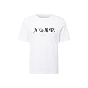 JACK & JONES Tričko 'LUCCA'  tyrkysová / čierna / biela