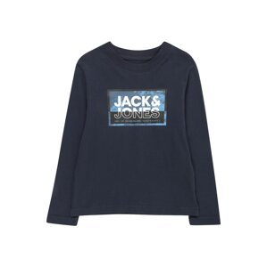 Jack & Jones Junior Tričko 'LOGAN'  námornícka modrá / svetlomodrá / biela