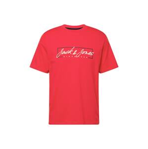 JACK & JONES Tričko 'ZURI'  červená / čierna / biela