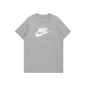 Nike Sportswear Tričko 'FUTURA'  sivá melírovaná / biela