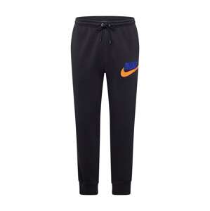 Nike Sportswear Nohavice 'CLUB'  enciánová / oranžová / čierna
