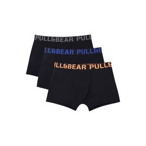 Pull&Bear Boxerky  modrá / sivá / oranžová / čierna