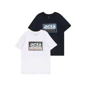 Jack & Jones Junior Tričko 'LOGAN'  tmavomodrá / svetlohnedá / čierna / biela