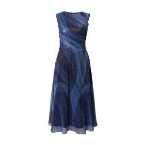 SWING Kokteilové šaty  modrá / tmavomodrá