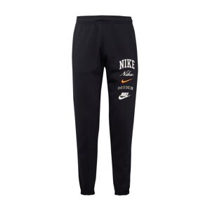 Nike Sportswear Nohavice 'CLUB'  oranžová / čierna / biela