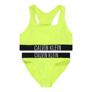 Calvin Klein Swimwear Bikiny  sivá / jablková / čierna
