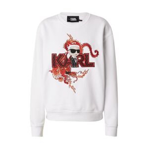 Karl Lagerfeld Mikina 'lny'  krémová / červená / čierna / biela
