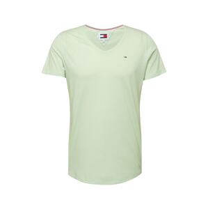 Tommy Jeans Tričko 'Jaspe'  pastelovo zelená / červená / čierna / biela