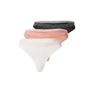 Tommy Hilfiger Underwear Tangá  rosé / čierna / biela